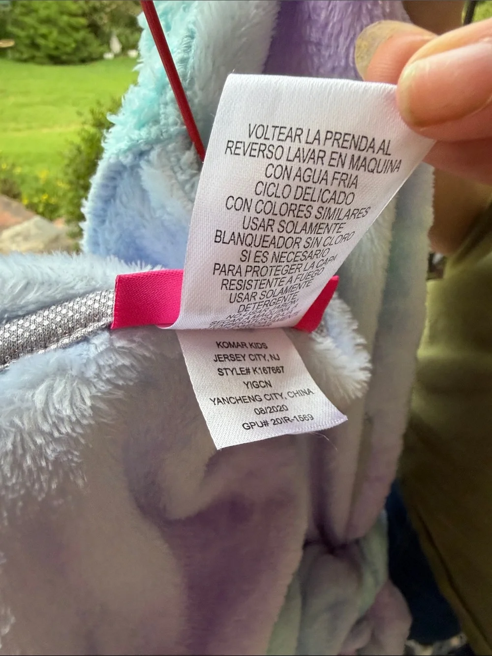 Plush Mermaid Robe in Lavender & Light Blue